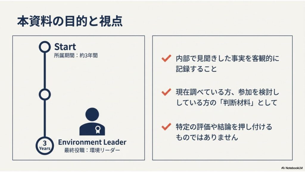 事業家集団環境の目的